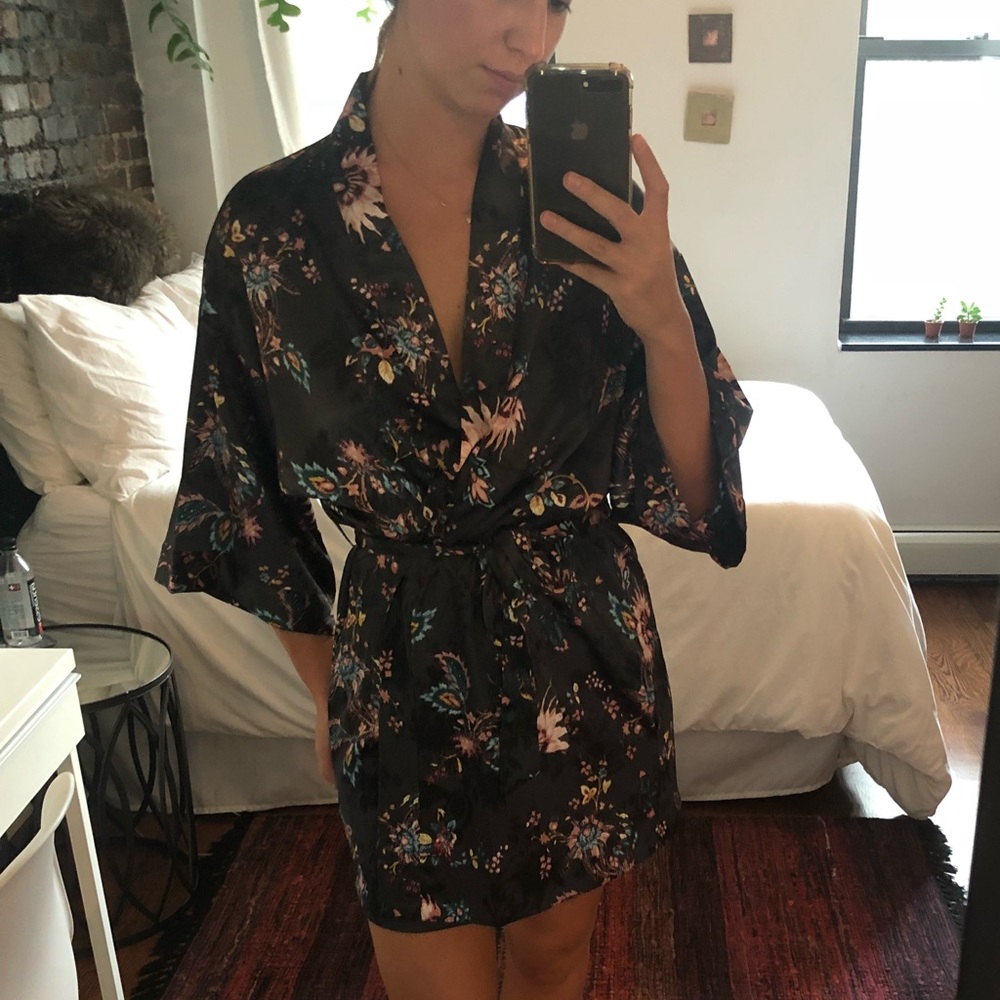 Silky Short Kimono